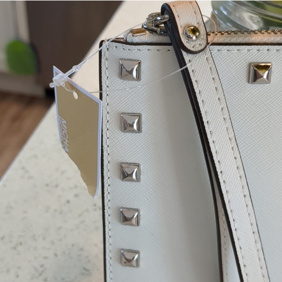 Michael Kors White Studded Wristlet - Picture 2 of 8